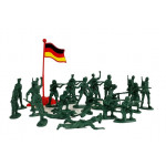 Veľká vojenská súprava vojakov a vlajok - 100 ks